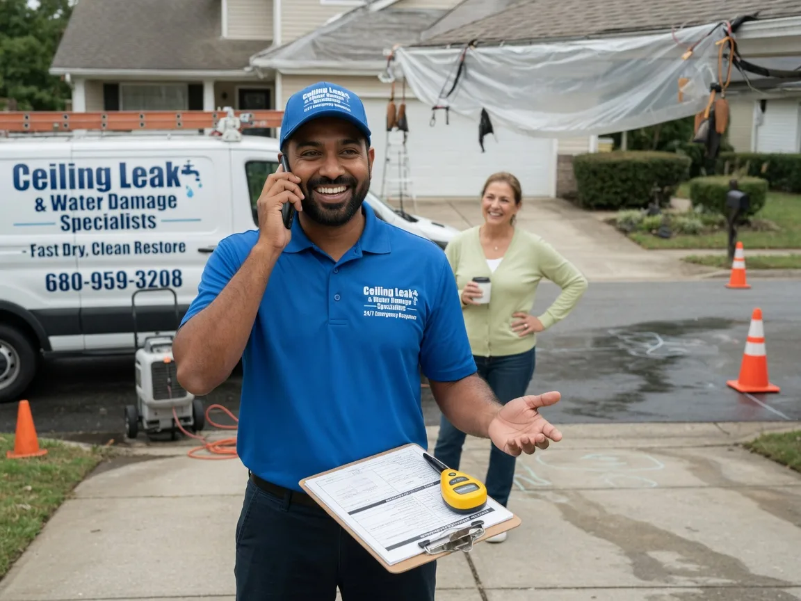 Ceiling Leak Cleanup Bellevue, NE FAQs